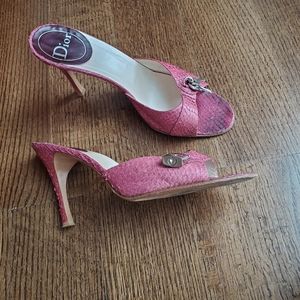 Dior snake skin heels.